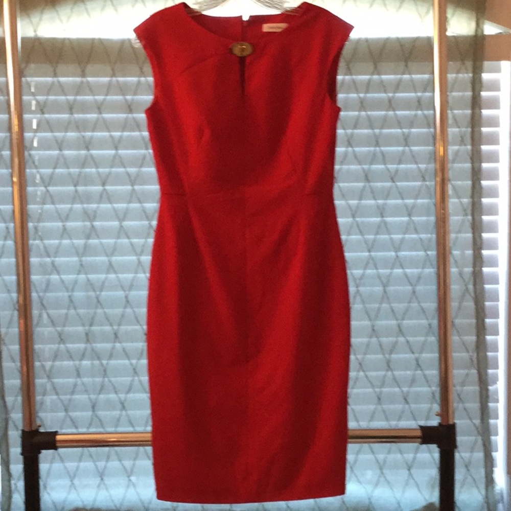 Poppy Red Calvin Klein Dress